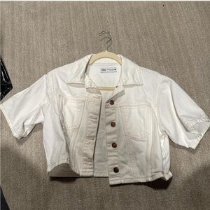 Zara Cream Denim Jacket